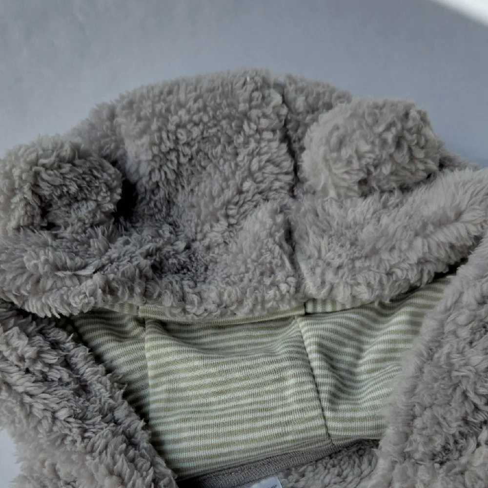 Carter's 6mo Fuzzy Gray Elephant Fleece Bunting One Piece